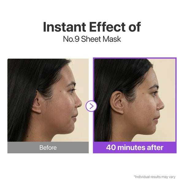 Numbuzin No.9 NAD+ Bio Lifting-sil Full Face Mask Set 4 sheets