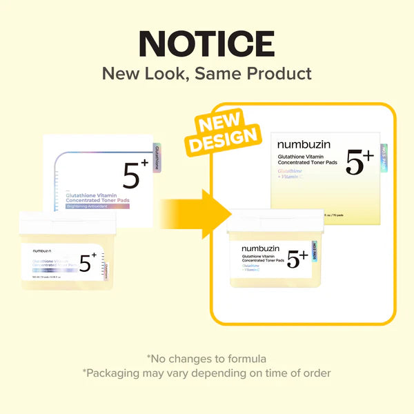 Numbuzin No.5 Vitamin-Niacinamide Concentrated Toner Pads