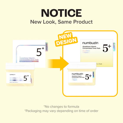 Numbuzin No.5 Vitamin-Niacinamide Concentrated Toner Pads