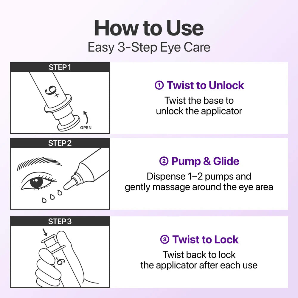 Numbuzin No.9 NAD+ Retinol Volumetox Eye Cream