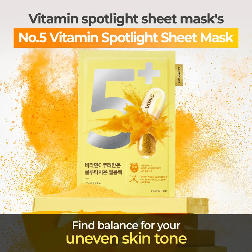 Numbuzin No.5+ Glutathione Vitamin Concentrated Mask